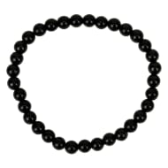 Bracelet élastique, perles Tourmaline noire